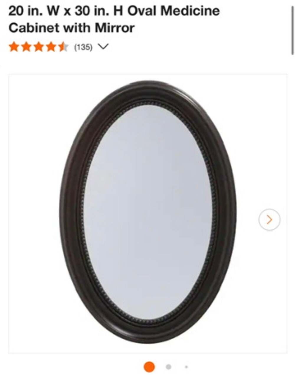 20 in. W x 30 in. H Oval Recessed or Surface-Mount Medicine Cabinet with Mirror